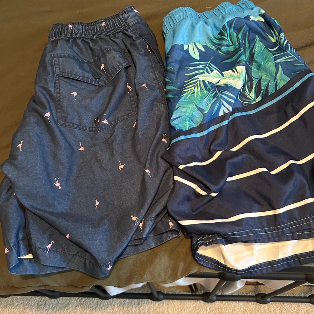 2 pair of swimming swimming trunks